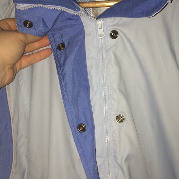 Two-tone Blue Waterproof Coat - Picture 2 of 8